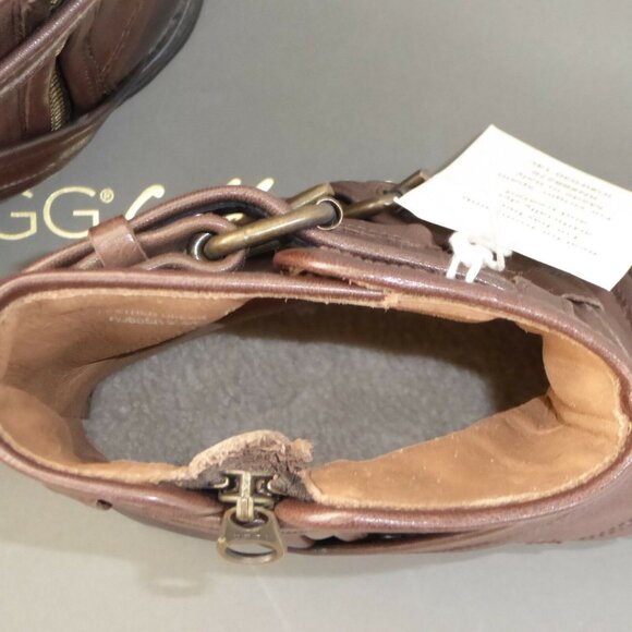 ❤️SALE UGG Italian Collection Elisabeta Moto Boots 5.5 NEW IN BOX - Picture 9 of 14